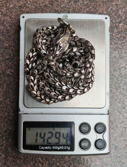 สร้อยคอเงินแท้ งานเก่า มันๆหายากๆ เส้นเดียวจบครับ รูปที่ 10