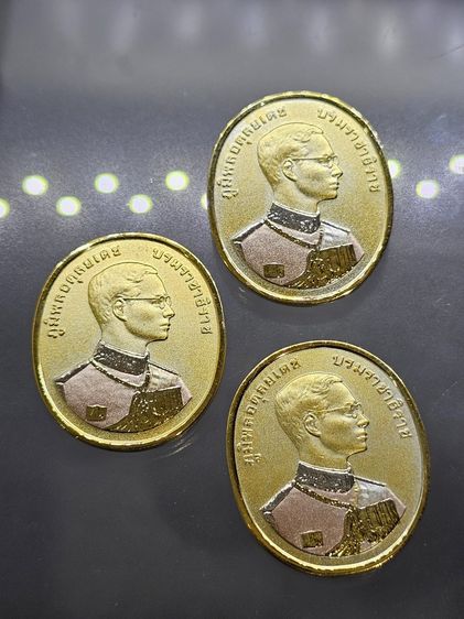 เหรียญพระพุทธปัญจภาคี เนื้อทองแดงชุบสามกษัตริย์ พิมพ์ใหญ่ ที่ระลึกพระราชพิธีกาญจนาภิเษก ในหลวงรัชกาลที่9 ปี พ.ศ.2539 พร้อมกล่อง รูปที่ 6