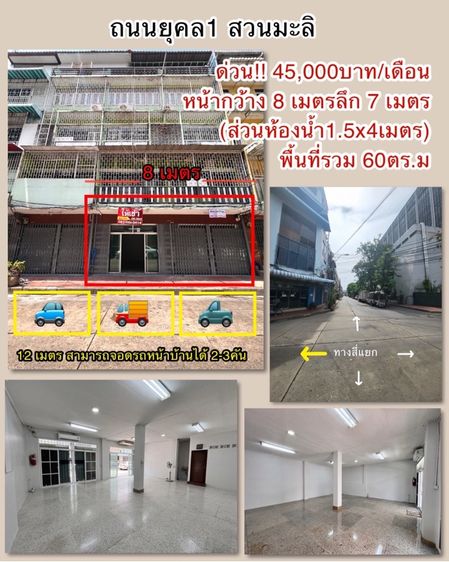 ให้เช่าตึกแถว 800เมตรจากMRTวัดมังกร มีที่จอดรถ รูปที่ 2