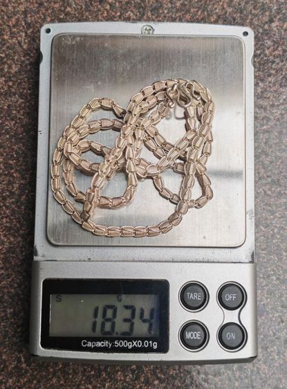 สร้อยคอเงินแท้ งานเก่า ลายสวยมาก ราคาเบาๆครับ รูปที่ 9