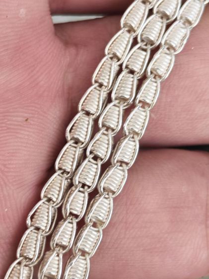 สร้อยคอเงินแท้ งานเก่า ลายสวยมาก ราคาเบาๆครับ รูปที่ 4