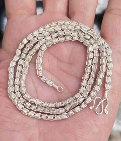 สร้อยคอเงินแท้ งานเก่า ลายสวยมาก ราคาเบาๆครับ รูปที่ 3