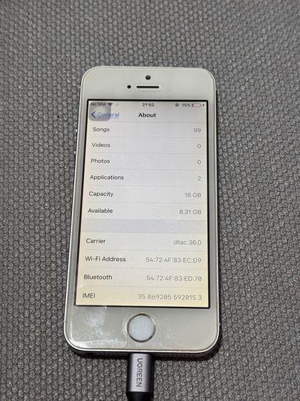 iPhone5s 16GB สีเงิน สภาพสวย รูปที่ 3