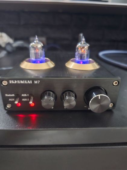 ขายปรีแอมป์หลอด PJ Miaolai M7 สภาพสวย เสียงดี ใช้งานปกติ
พร้อมกล่อง และหลอด 6J1 จำนวน 3 หลอด รูปที่ 3