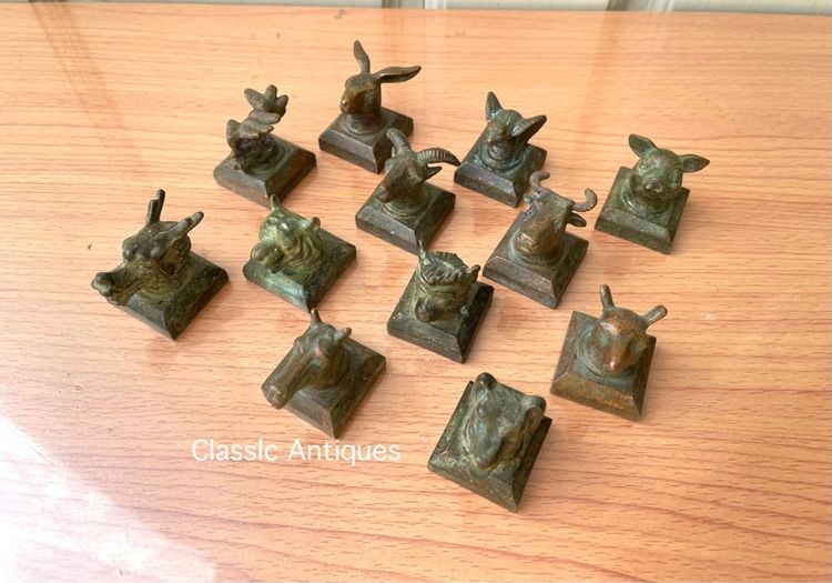 ตราประทับ ทองเหลืองออกสัมฤทธิ์ 12ราศรี สะสม รูปที่ 8