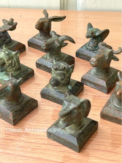 ตราประทับ ทองเหลืองออกสัมฤทธิ์ 12ราศรี สะสม รูปที่ 3