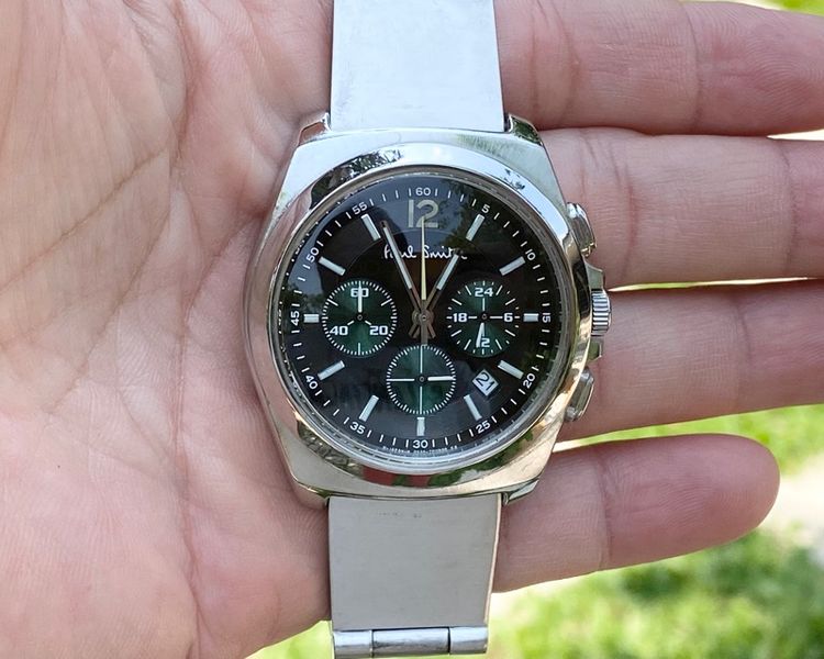 ดำ นาฬิกาPaul Smith Final Eyes Chronograph BlackGreen Dial แท้ศูนย์