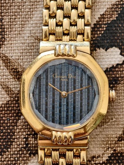 Christian Dior lady watch gold plated 10 M แท้ อุปกรณ์ครบ