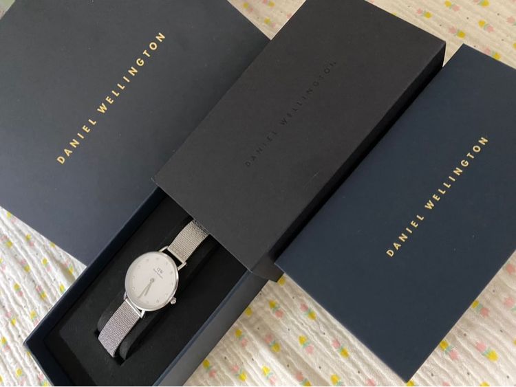 นาฬิกา Daniel Wellington Petite Lumine Pressed Mesh สีเงิน 28mm รูปที่ 3
