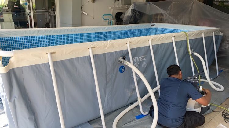 Intex 26784 Prism Frame Rectangular Pools ระบบกรองไส้กรอง รูปที่ 9