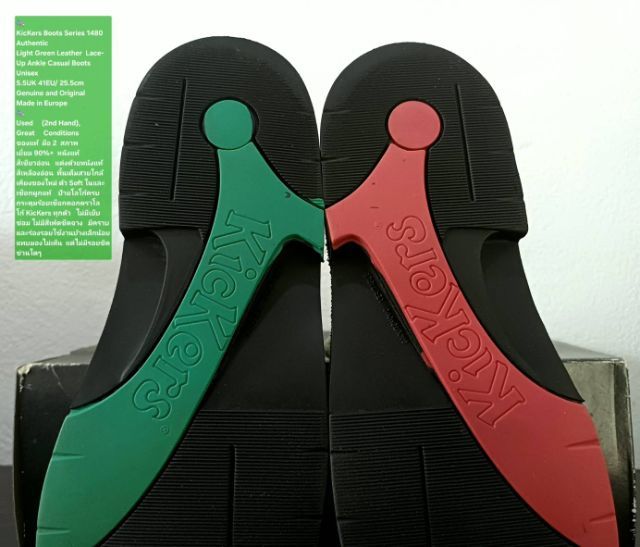 KicKers Boots, Unisex 41EU(25.5cm) Original ของแท้ มือ 2 สภาพเยี่ยม, รองเท้า KicKers หนังแท้ พื้นเต็ม Soft และเชือกแท้ ไม่มีตำหนิใดๆ สวยมาก รูปที่ 11
