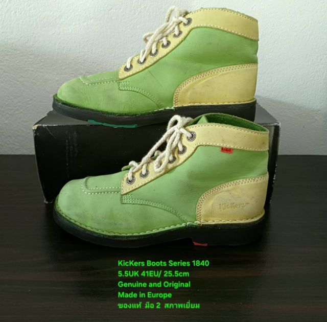 KicKers Boots, Unisex 41EU(25.5cm) Original ของแท้ มือ 2 สภาพเยี่ยม, รองเท้า KicKers หนังแท้ พื้นเต็ม Soft และเชือกแท้ ไม่มีตำหนิใดๆ สวยมาก รูปที่ 16