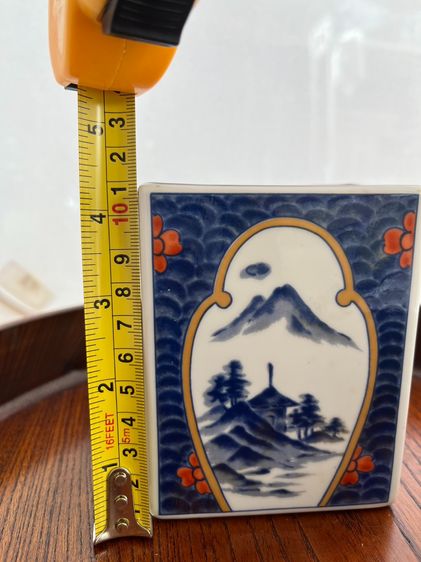 กล่องเซรามิก 4 เหลี่ยม ลายญี่ปุ่นโบราณ (ลายเบญจรงค์) รูปที่ 5