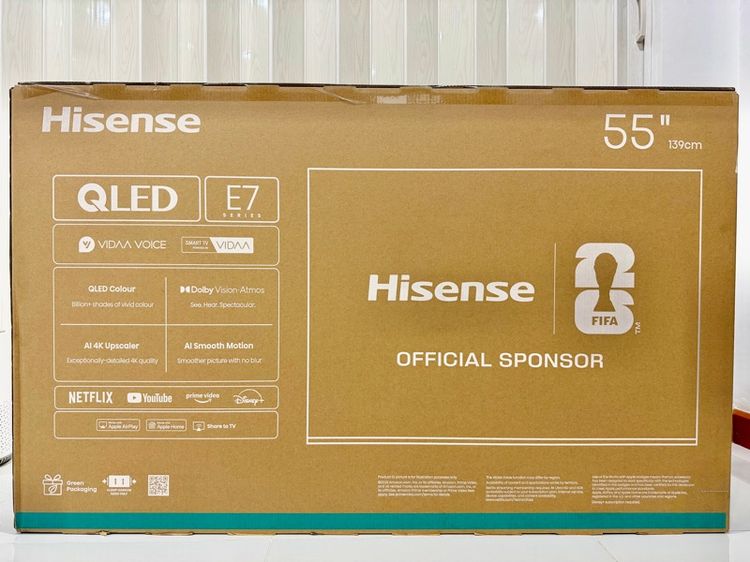 Hisense QLED 4K 55 นิ้ว มือ1 ผลิตปีนี้ 2026 Smart TV Quantum Dot ประกันศูนย์ 3 ปี model ล่าสุด รูปที่ 6