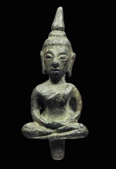 พระยอดธง เนื้อสัมฤทธิ์เงิน 