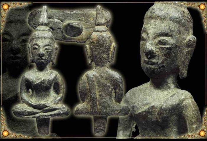 พระยอดธง เนื้อสัมฤทธิ์เงิน  รูปที่ 3