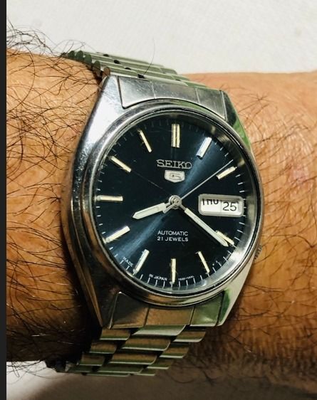 Seiko 5  Automatic หน้าดำ Day Date