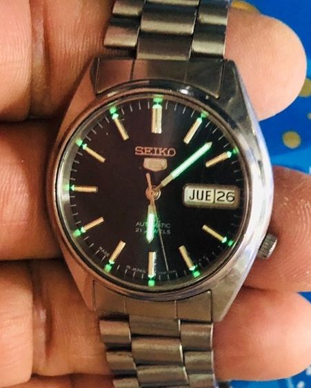 Seiko 5  Automatic หน้าดำ Day Date รูปที่ 4