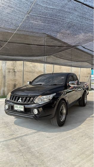 Mitsubishi Triton 2019 2.5 GLX Pickup ดีเซล ไม่ติดแก๊ส เกียร์ธรรมดา ดำ รูปที่ 2