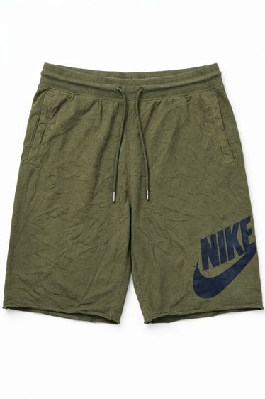 กางเกงขาสั้น Nike สีเขียวทหาร แบรนด์ตัดป้ายเกรดเอ