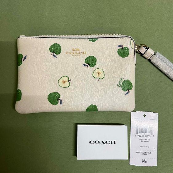 หญิง ขาว หนังแท้ กระเป๋าคล้องมือ Coach แท้