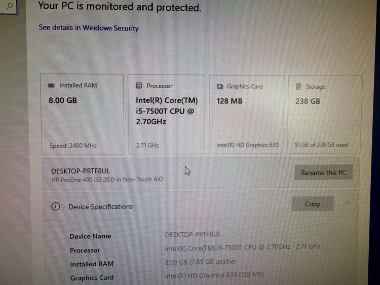 HP ProOne 400 G3 สภาพดี รูปที่ 5