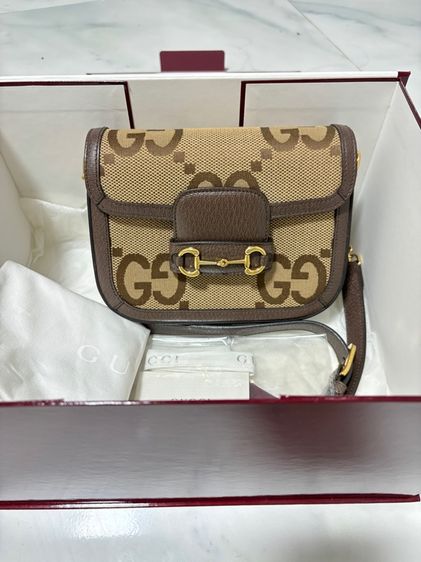Gucci horsetib 1995 แท้ปี2025 ตำหนิสายผ้าหาย รูปที่ 4