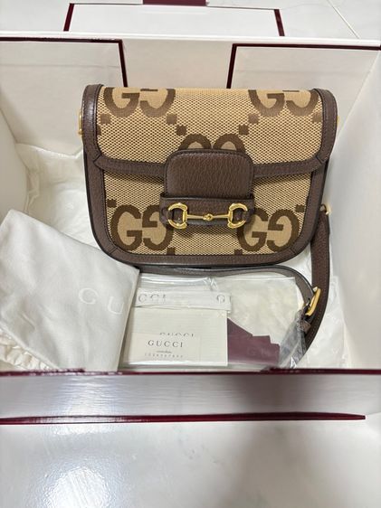 หญิง น้ำตาล Gucci horsetib 1995 แท้ปี2025 ตำหนิสายผ้าหาย
