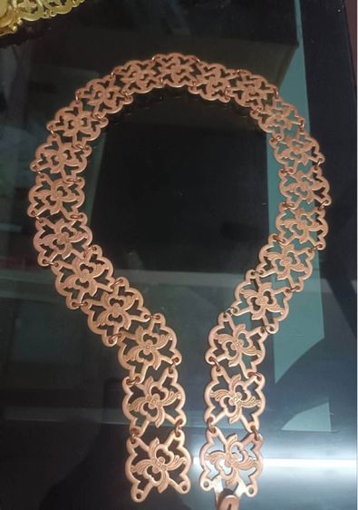 เข็มขัดโบราณสีนาค มาพร้อมกล่องดั้งเดิม ตอก40เปอร์เซ็น ตอกภาษาจีน มีตอกทุกข้อ หัวเข็มขัดหาย รูปที่ 2