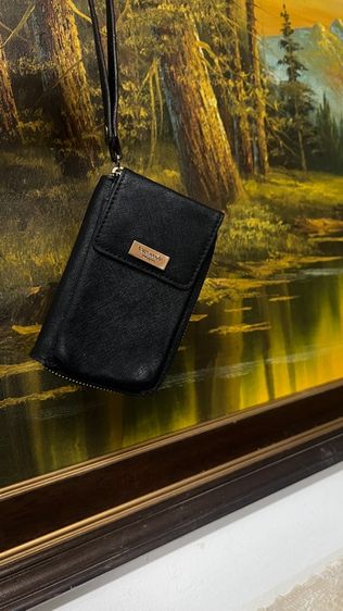หญิง ดำ หนัง PU กระเป๋าคล้องมือ kate spade