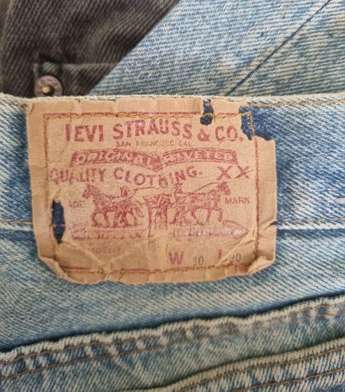 Levi's 701 ปี 89 W30 L30 ไม่เคยตัดขา มือเดียว รูปที่ 3