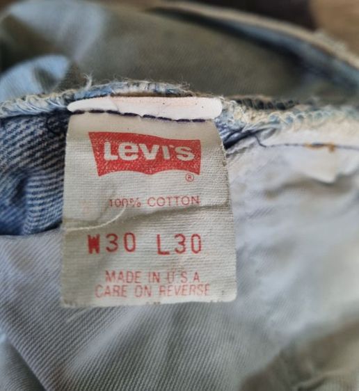 Levi's 701 ปี 89 W30 L30 ไม่เคยตัดขา มือเดียว รูปที่ 4