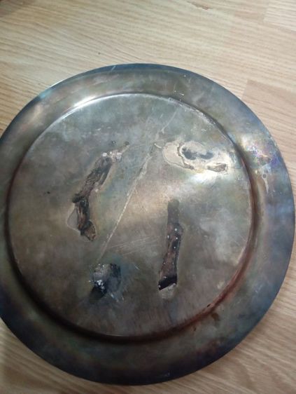 ถาดเงินลายเซ็นต์ งานนอก น้ำหนัก 655 กรัม รูปที่ 2