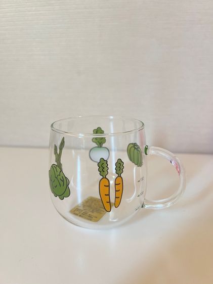 แก้วทนความร้อน ลายผัก 