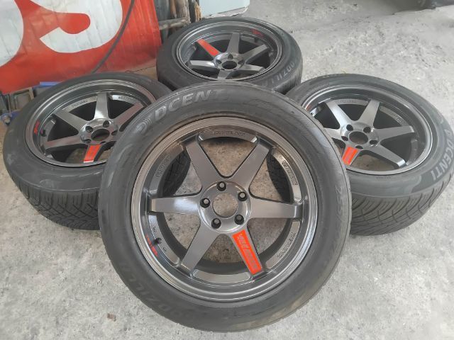 TE37 สีเทากันขอบ 18 9 ครึ่ง 10 ครึ่ง พร้อมยางปี 23 รูปที่ 4