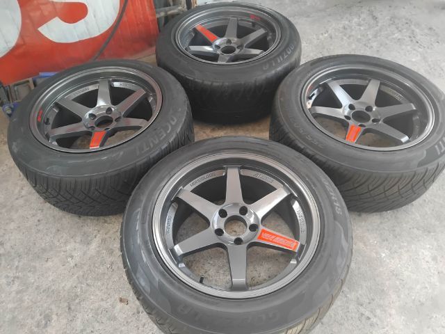 TE37 สีเทากันขอบ 18 9 ครึ่ง 10 ครึ่ง พร้อมยางปี 23 รูปที่ 6