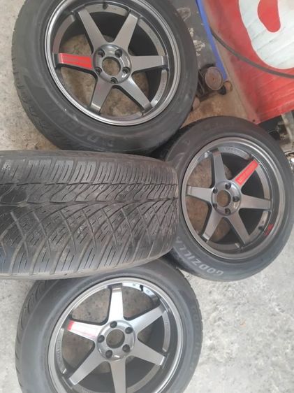 TE37 สีเทากันขอบ 18 9 ครึ่ง 10 ครึ่ง พร้อมยางปี 23 รูปที่ 5