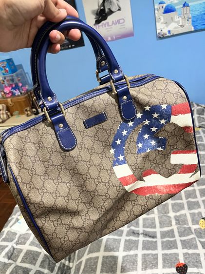 🔥 ปล่อยไว🔥แท้ Gucci GG Supreme Boston Limited Edition