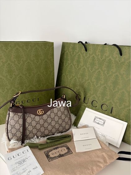 หญิง น้ำตาล หนังแท้ GUCCI OPHIDIA