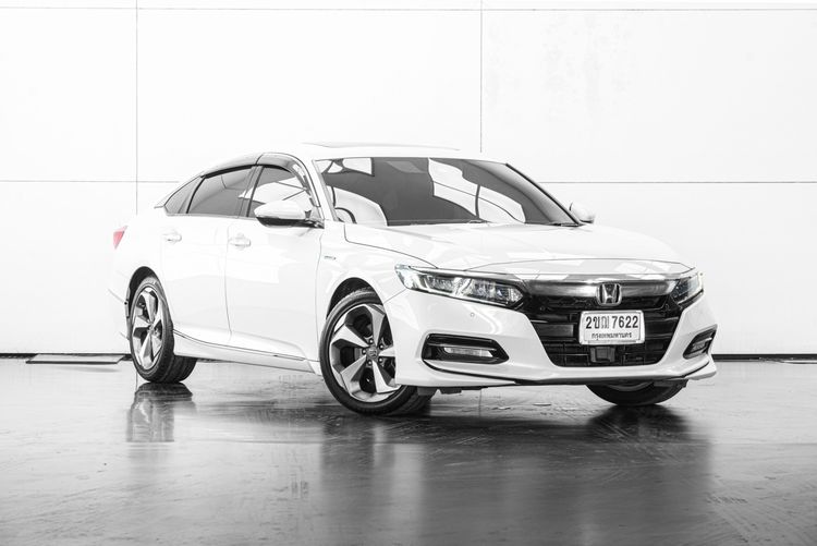 Honda Accord 2021 2.0 Hybrid Tech Sedan ไฮบริด ไม่ติดแก๊ส เกียร์อัตโนมัติ ขาว รูปที่ 2