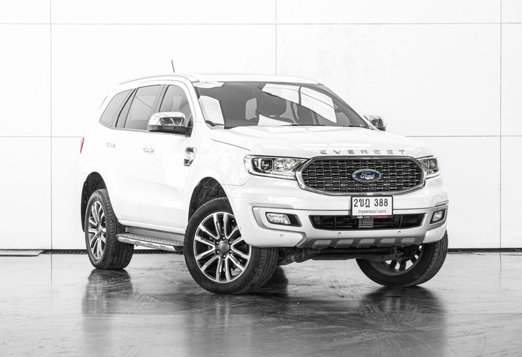 Ford Everest 2021 2.0 Turbo Titanium+ Utility-car ดีเซล ไม่ติดแก๊ส เกียร์อัตโนมัติ ขาว รูปที่ 2