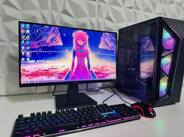 คอมพิวเตอร์ครบชุด พร้อมจอ Msi 22 นิ้วไร้ขอบ 100Hz Core i7 2600 RAm 16G GTX 1050ti