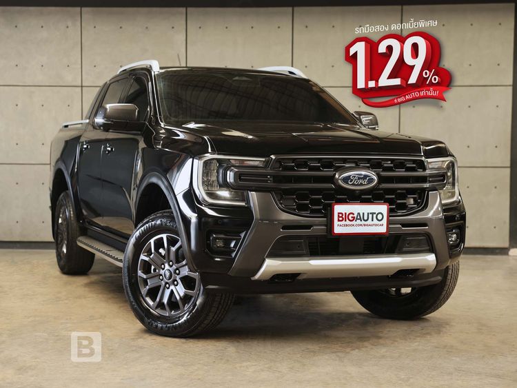 รถ Ford Ranger 2.0 Hi-Rider Wildtrak สี ดำ