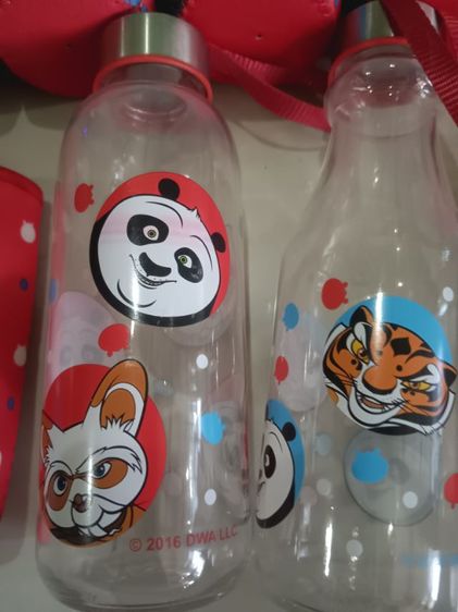 ขวดแก้วกังฟูแพนด้าขนาด 8 นิ้ว 8 ใบพร้อมปลอก รูปที่ 3