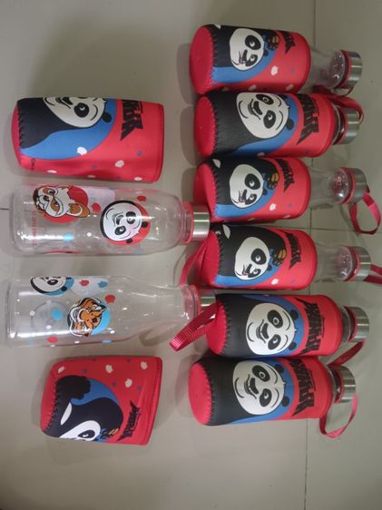 ขวดแก้วกังฟูแพนด้าขนาด 8 นิ้ว 8 ใบพร้อมปลอก รูปที่ 4