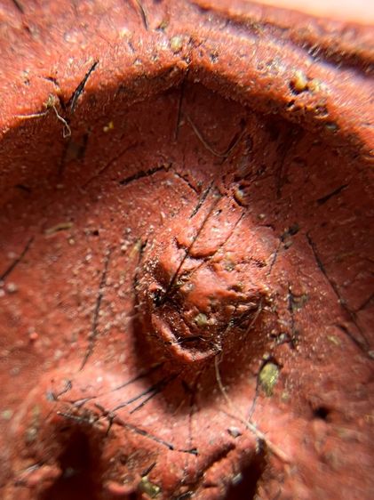 พระสมเด็จพิมพ์มีหน้ามีตามีเส้นเกศา สีเเดง รูปที่ 11