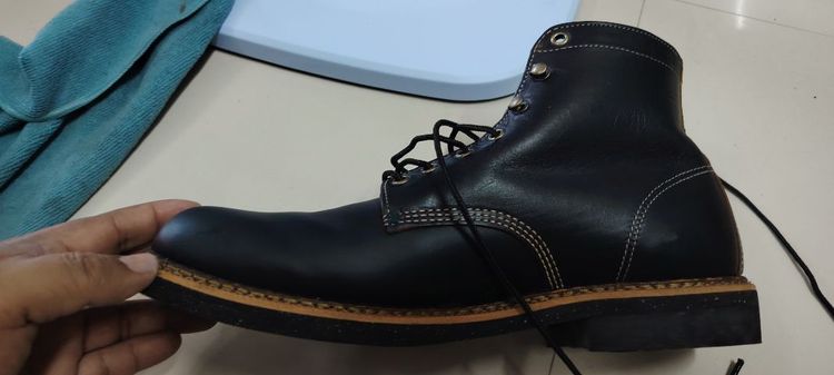 ดำ หนังแท้ รองเท้าบู๊ท UK 9.5 | EU 44 | US 10 ร้องเท้า