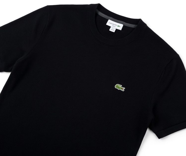 LACOSTE Men's Crew Neck Cotton Knit T-Shirt รูปที่ 4