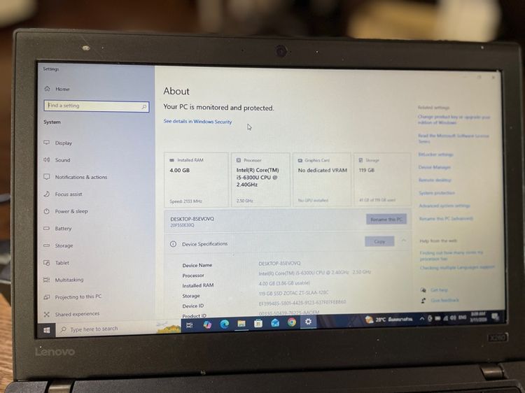 Lenovo ThinkPad 260x SSD 128 รูปที่ 6