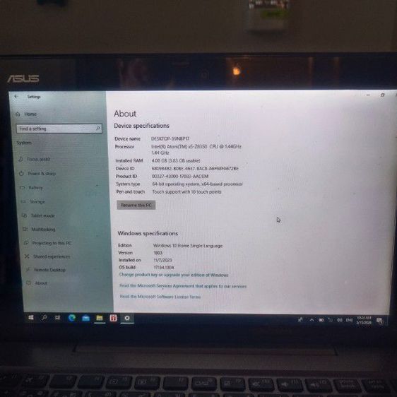 NoteBook ASUS T101HA หน่วยประมวลผล: Intel Quad-Core Atom x5-Z8350 (up to 1.92 GHz) รูปที่ 14